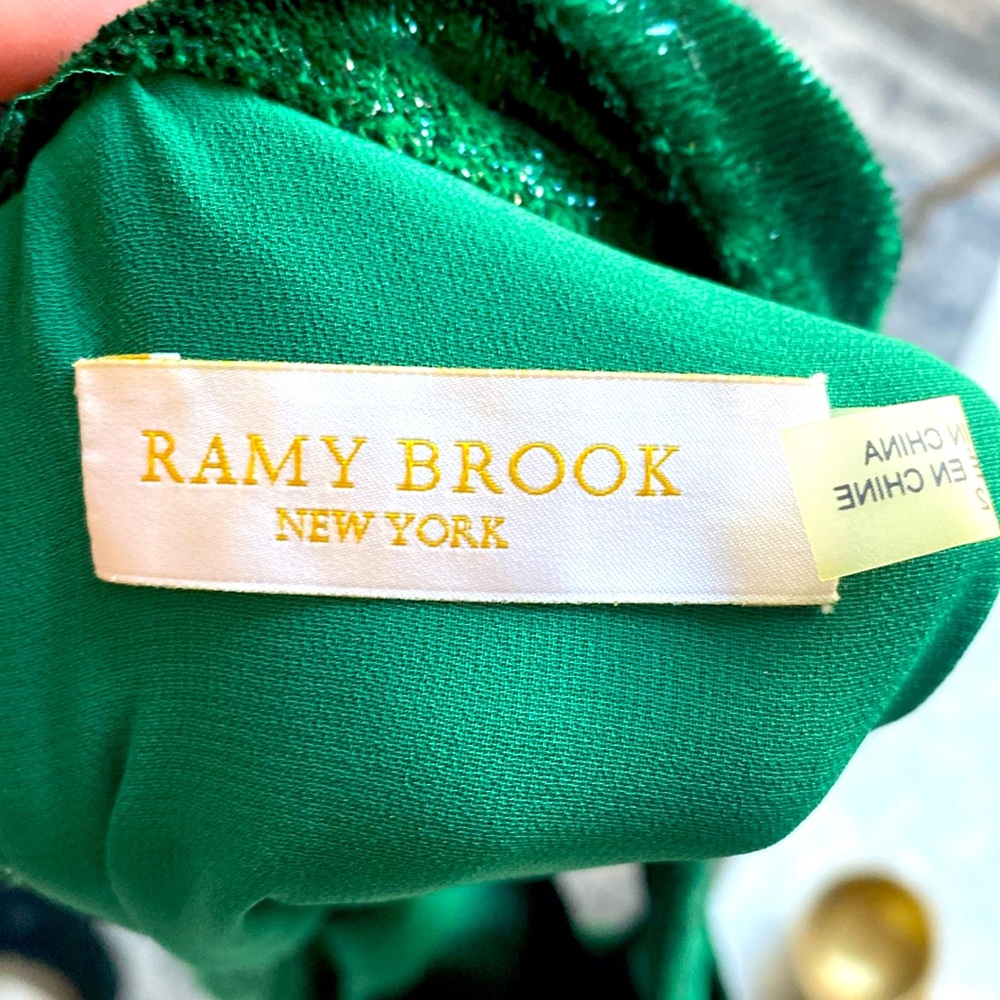 Ramy Brook  green velvet dress. Size small.  New never been worn.